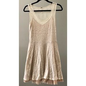 Free People lace dress with tulle bottom